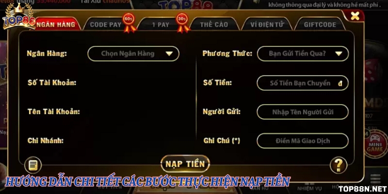 Có đến 6 phương thức nạp, được hướng dẫn rõ ràng